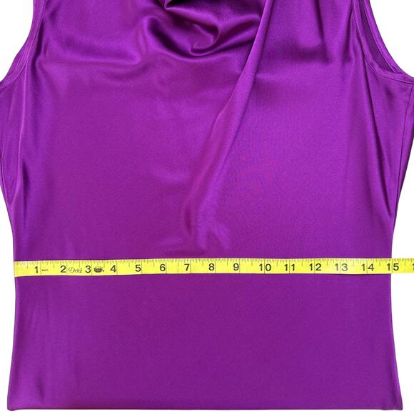 VERONICA BEARD Maelle Draped Purple Stretch Silk Mini Dress - Picture 7 of 8